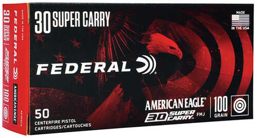 30 Super Carry 100 Grain FMJ 50 Rounds Federal Ammunition